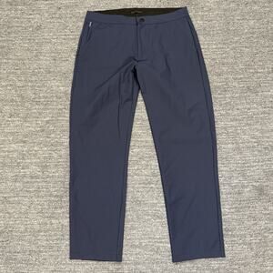 Isaora ASYM Pants Men 34 Blue Tech Performance Chino Stretch Office Classic